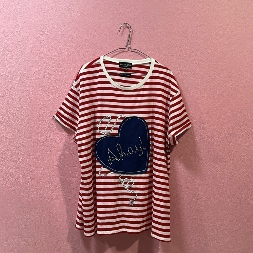 NEWPORT NEWS Women’s “Ahoy” Red/White/Blue T-Shirt Size XXXL